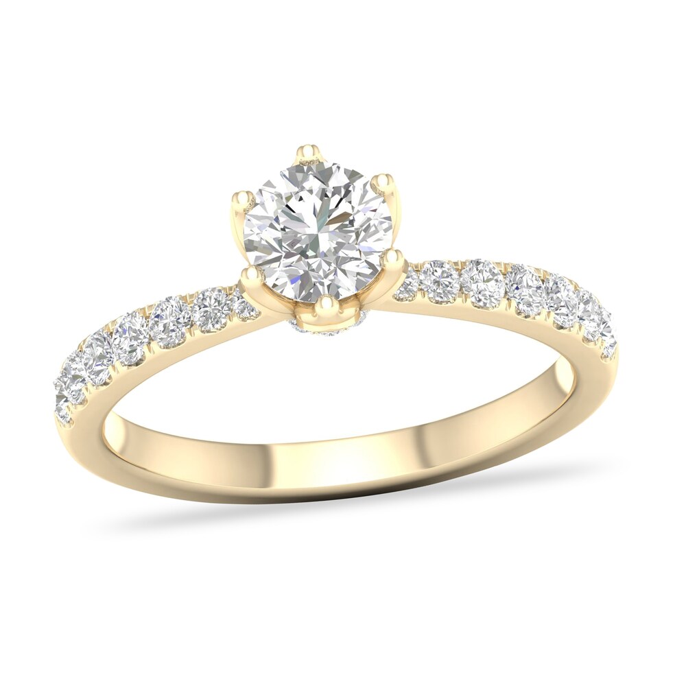 Diamond Ring 3/4 ct tw Round-cut 14K Yellow Gold MKjDymus