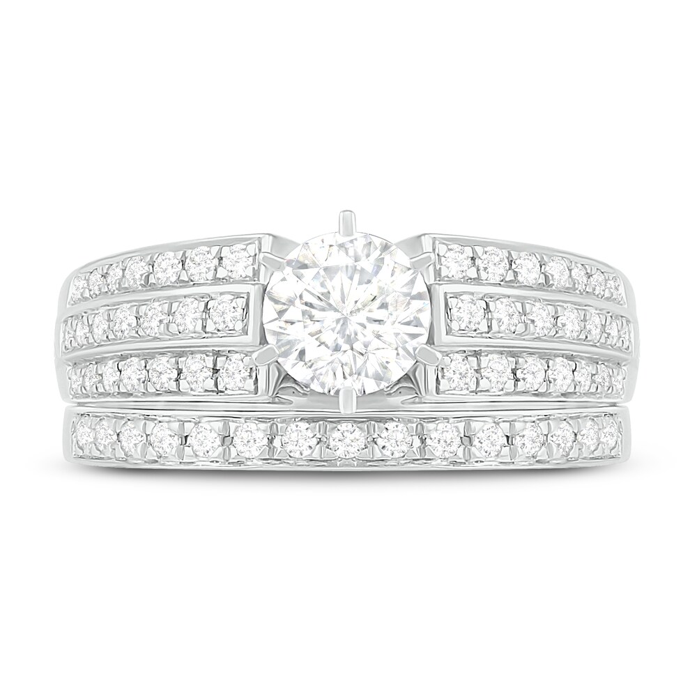 Diamond Bridal Set 1 ct tw Round 14K White Gold MMoa1Ubx