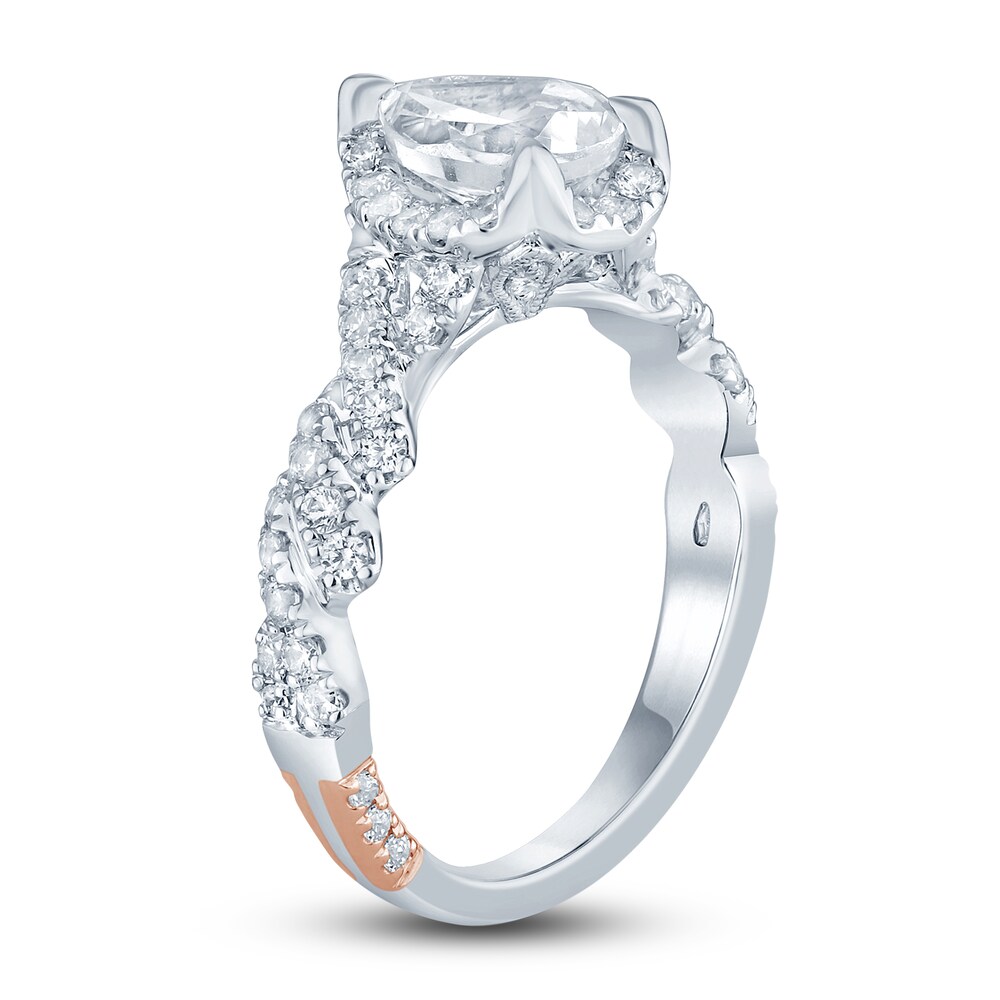 Pnina Tornai Lab-Created Diamond Engagement Ring 2-1/5 ct tw Pear/Round 14K White Gold MWhQ9djP