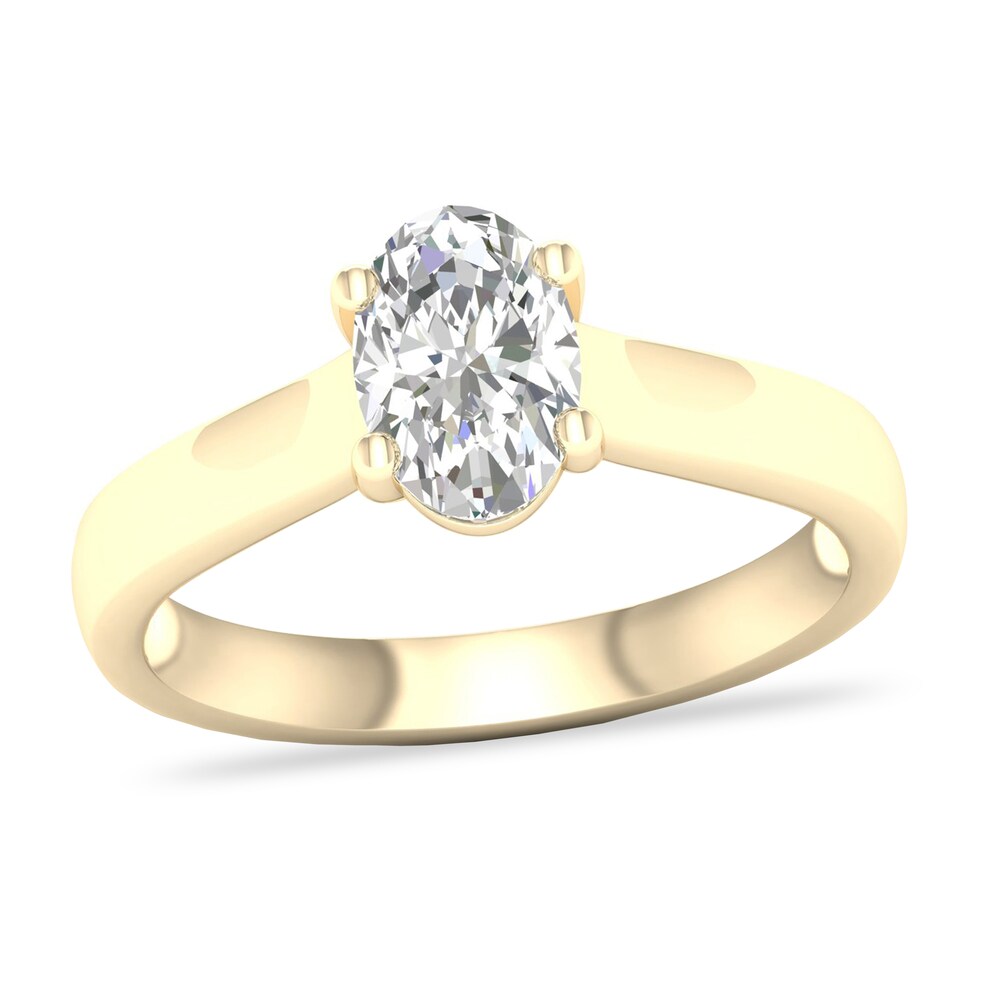 Diamond Solitaire Ring 1 ct tw Oval-cut 14K Yellow Gold (SI2/I) MYM6pW9r