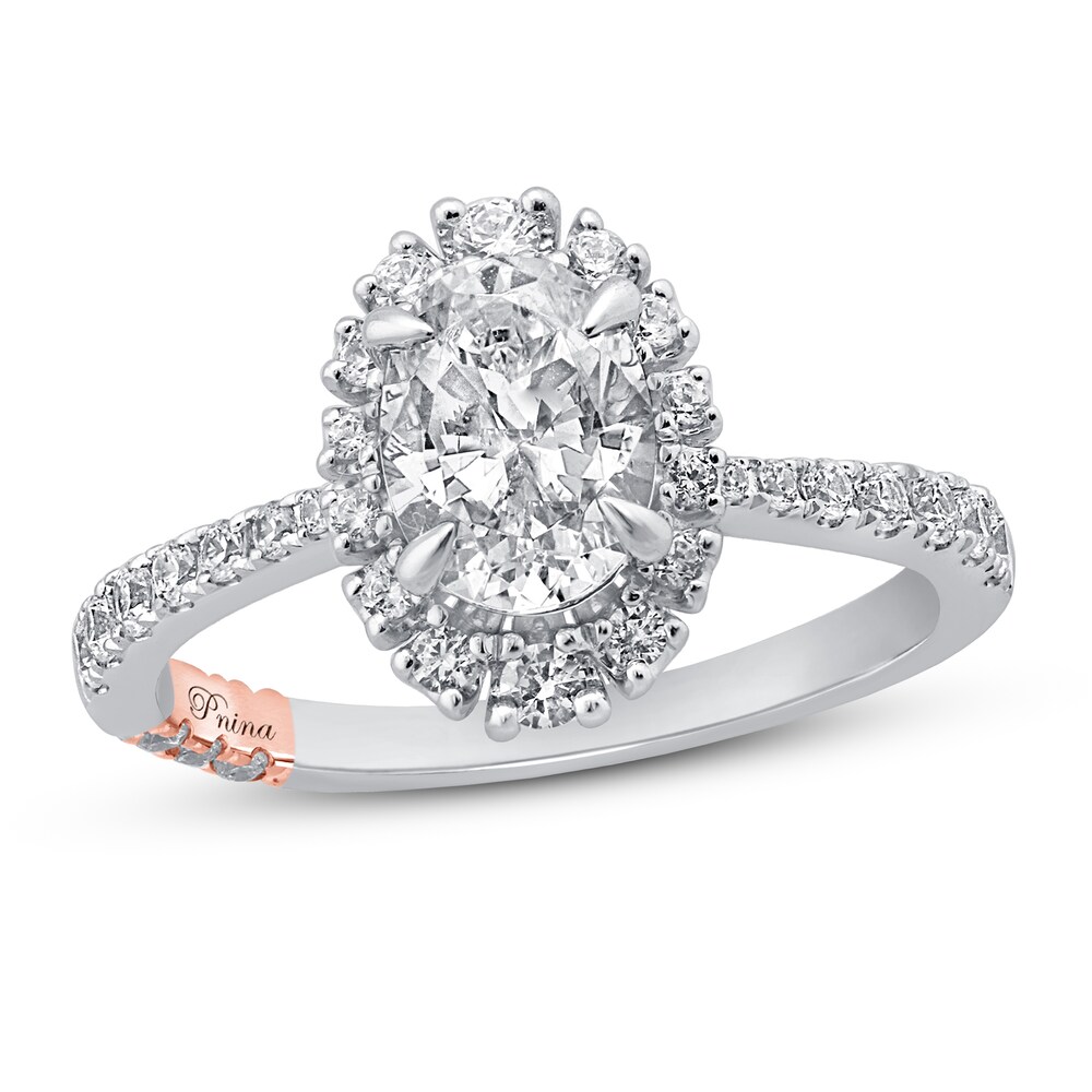 Pnina Tornai Against All Odds Diamond Engagement Ring 1-3/8 ct tw Oval/Round 14K White Gold Mb7eEE5v