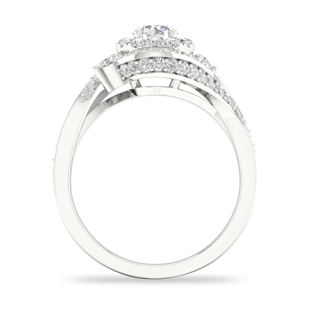 Diamond Ring 1 ct tw Round-cut 14K White Gold Me6vXmmu