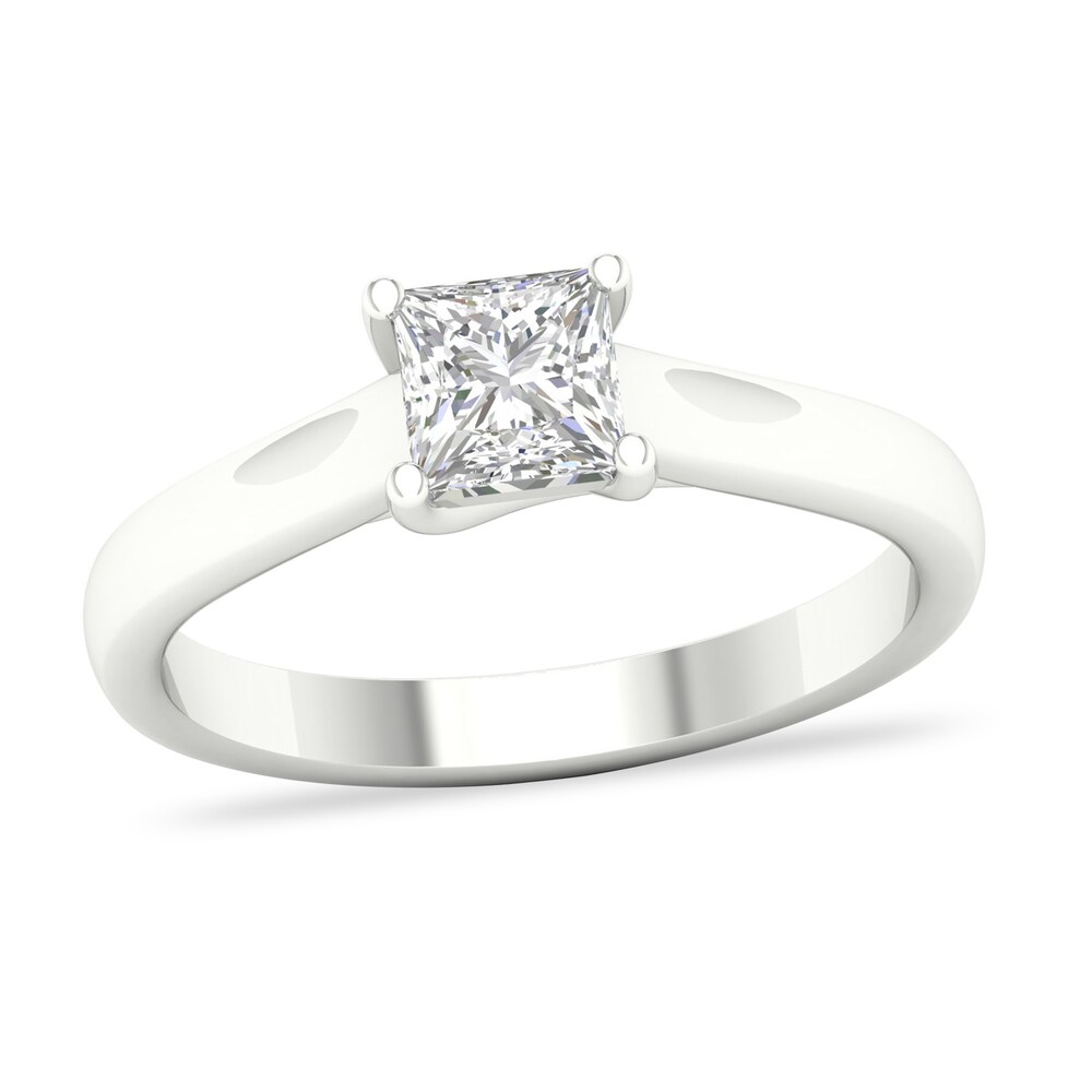 Diamond Solitaire Ring 1 ct tw Princess-cut 14K White Gold (SI2/I) MgX1BoOg