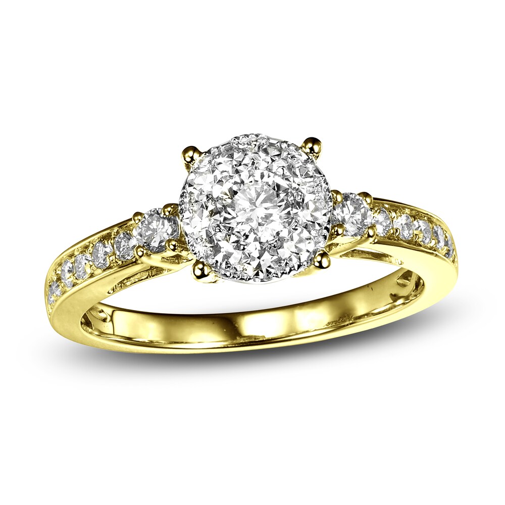 Diamond Engagement Ring 5/8 ct tw Round 14K Yellow Gold MkZRS842