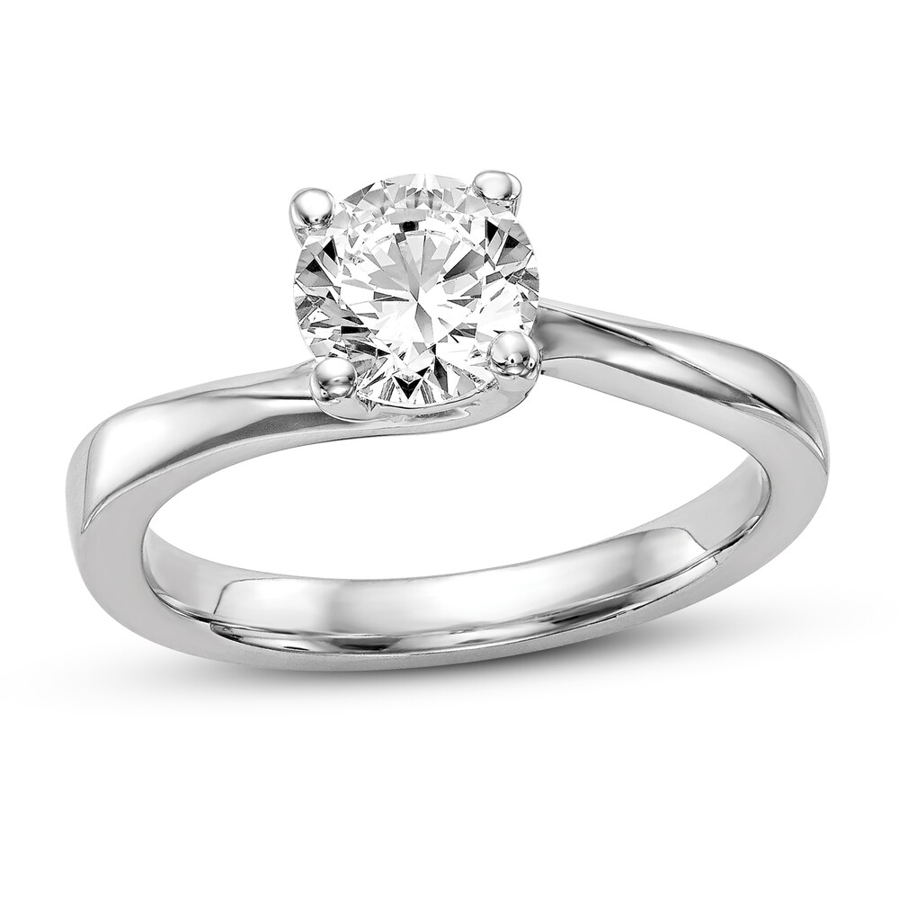 Diamond Solitaire Engagement Ring 1 ct tw Round 14K White Gold (I1/I) MpSHYqua