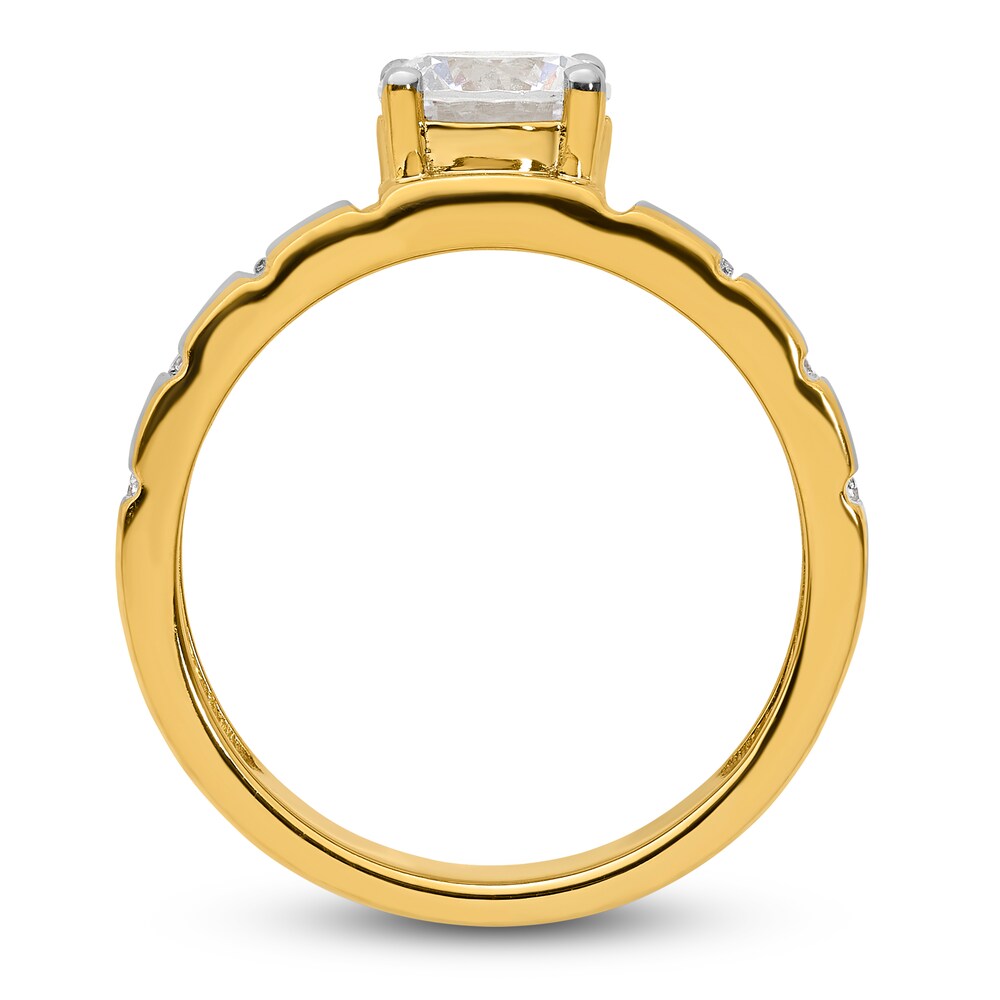 Diamond Engagement Ring 1-1/10 ct tw Round 14K Yellow Gold MprEDfBV