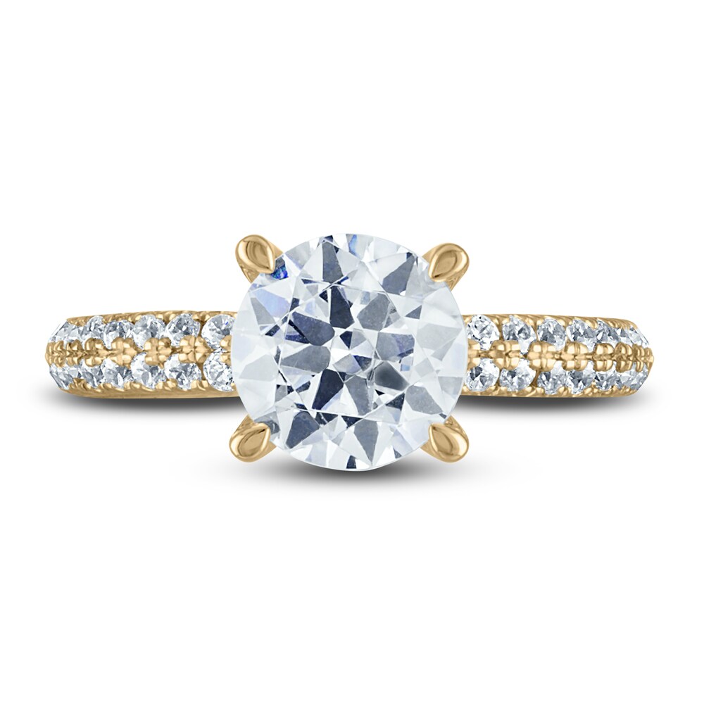 Vera Wang WISH Diamond Engagement Ring 2-1/2 ct tw Round 18K Yellow Gold NDVDxt3l