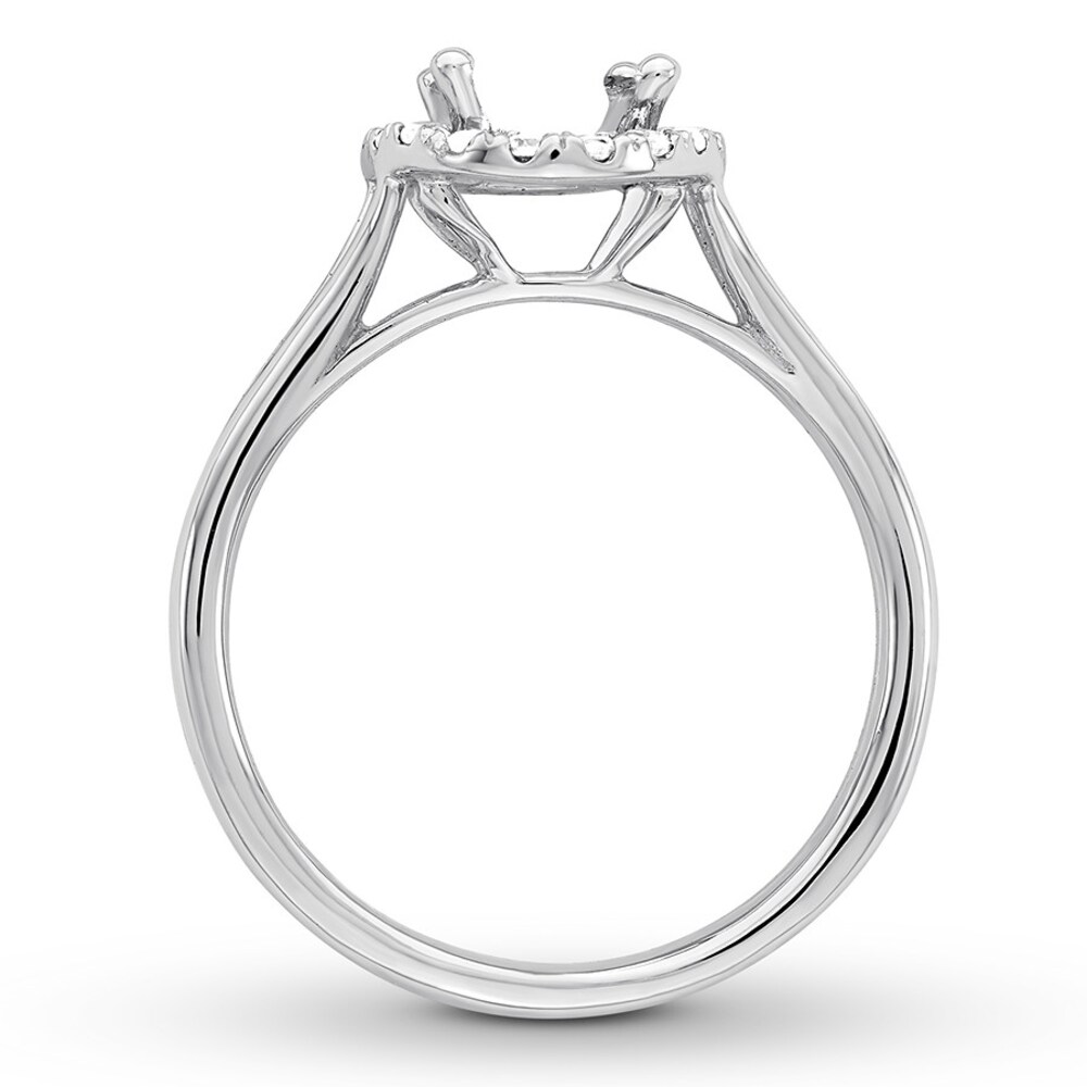 Diamond Ring Setting 1/5 carat tw Round 14K White Gold NQ8rwI56