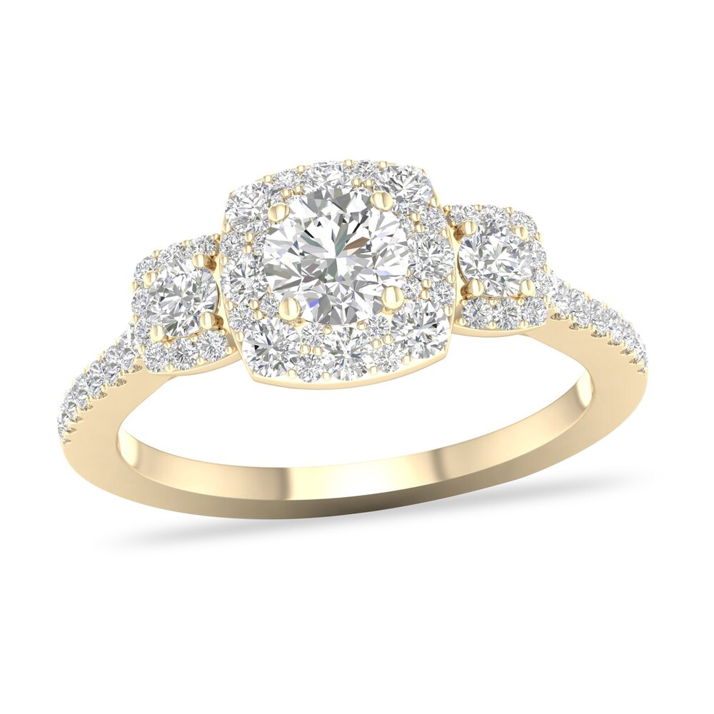 Diamond Ring 1 ct tw Round-cut 14K Yellow Gold NQkNQy3b