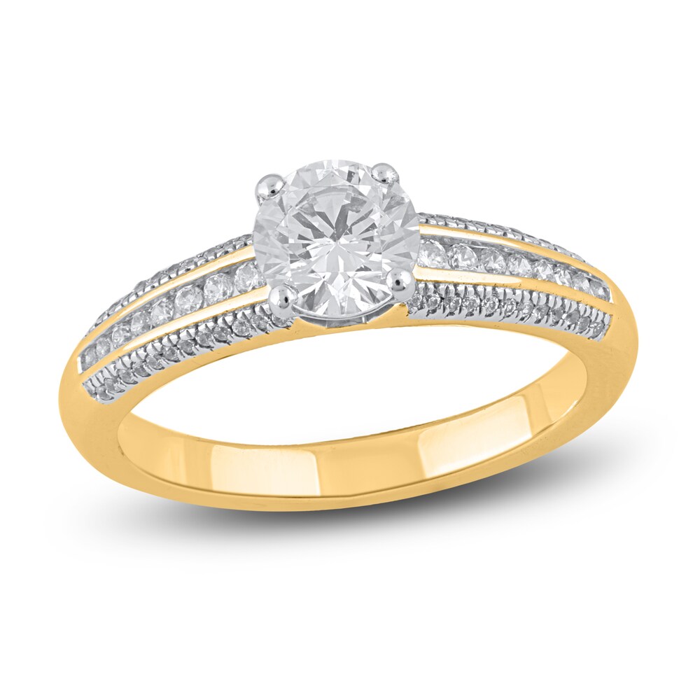 Diamond Engagement Ring 1 ct tw Round 14K Yellow Gold NUhvEiam