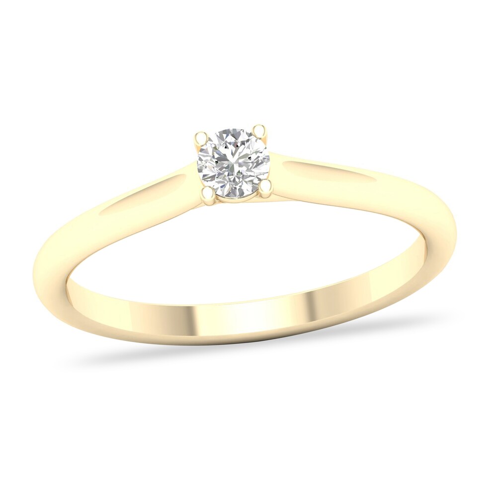 Diamond Solitaire Ring 1/6 ct tw Round-cut 14K Yellow Gold (SI2/I) No1XYAJ9