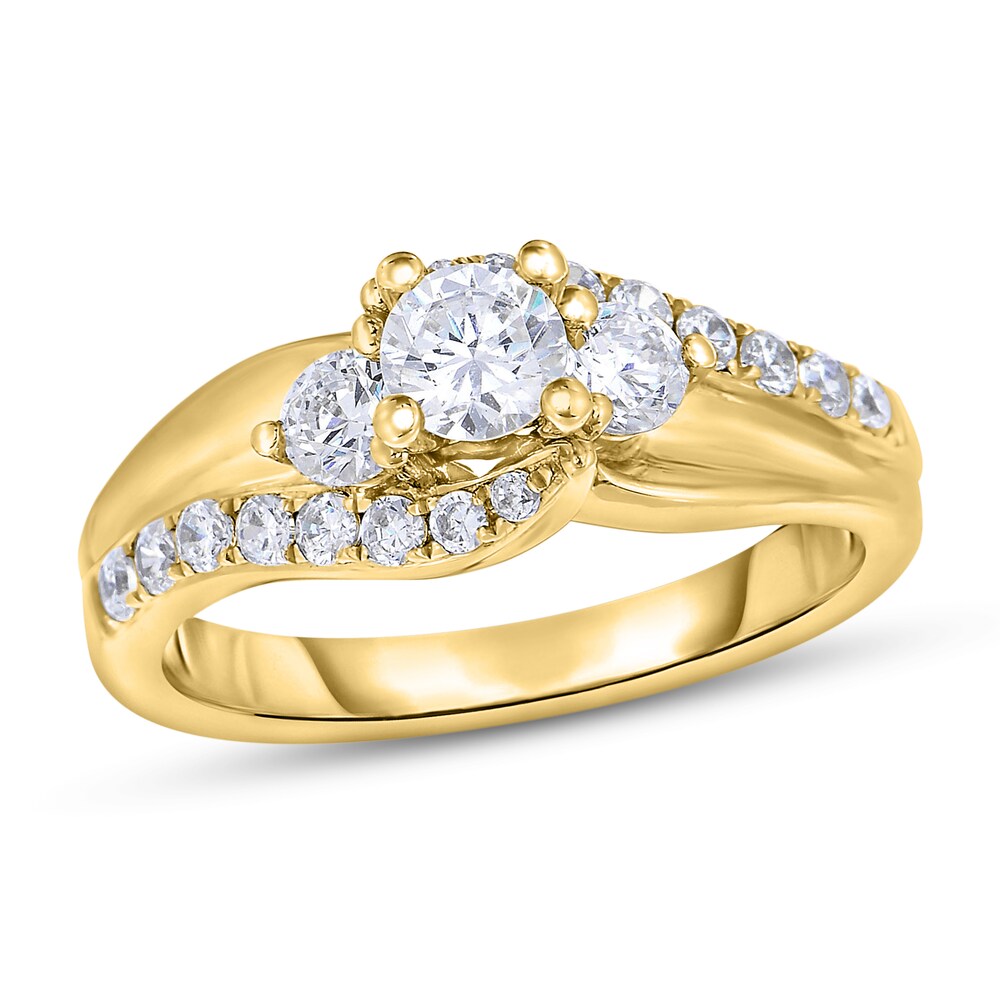 Diamond Ring 1 ct tw Round 14K Yellow Gold NvJ351ap