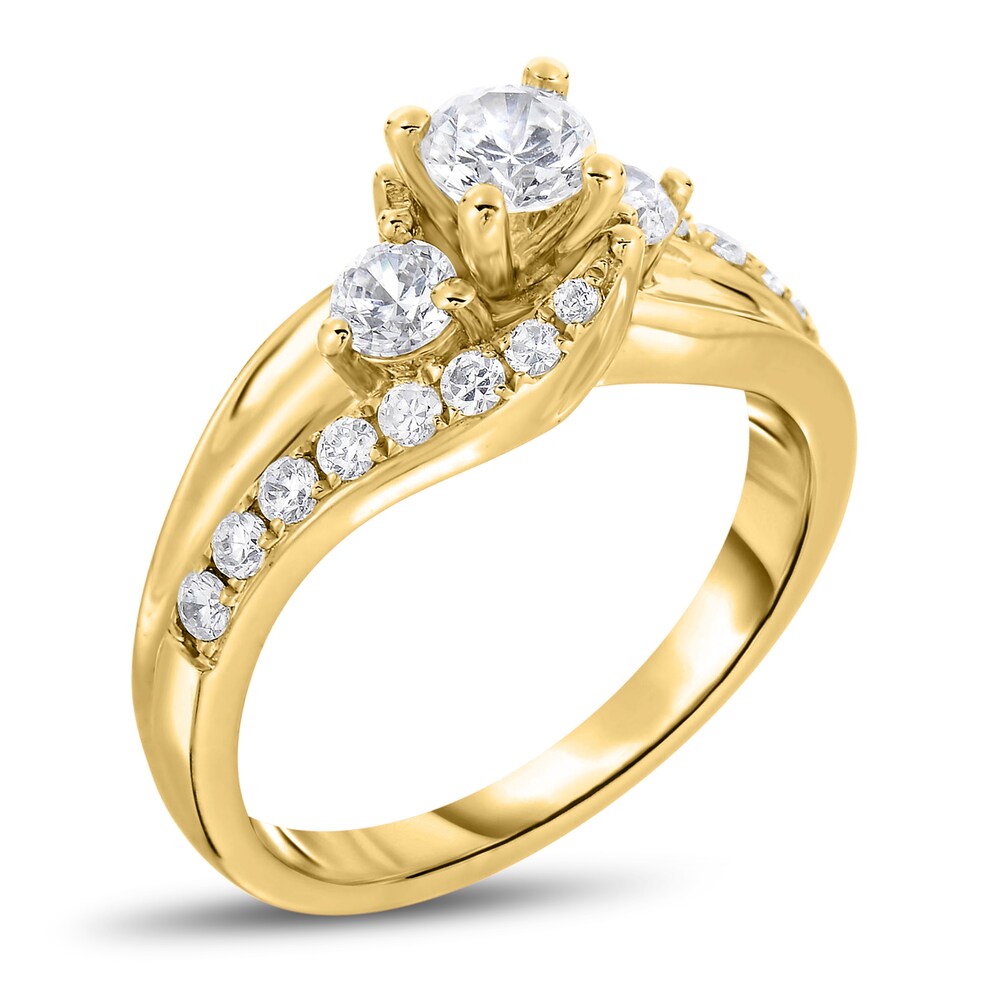 Diamond Ring 1 ct tw Round 14K Yellow Gold NvJ351ap