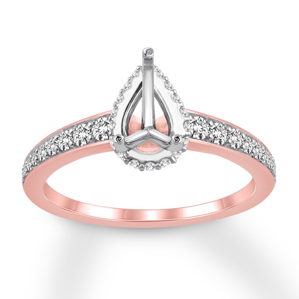 Diamond Ring Setting 1/3 carat tw 14K Two-tone Gold NyOSp4LD