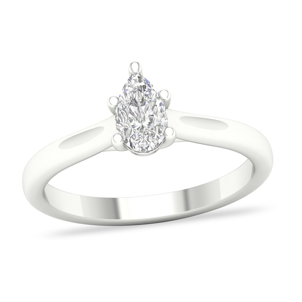 Diamond Solitaire Ring 1/2 ct tw Pear-shaped Platinum (SI2/I) OJJPe0k8