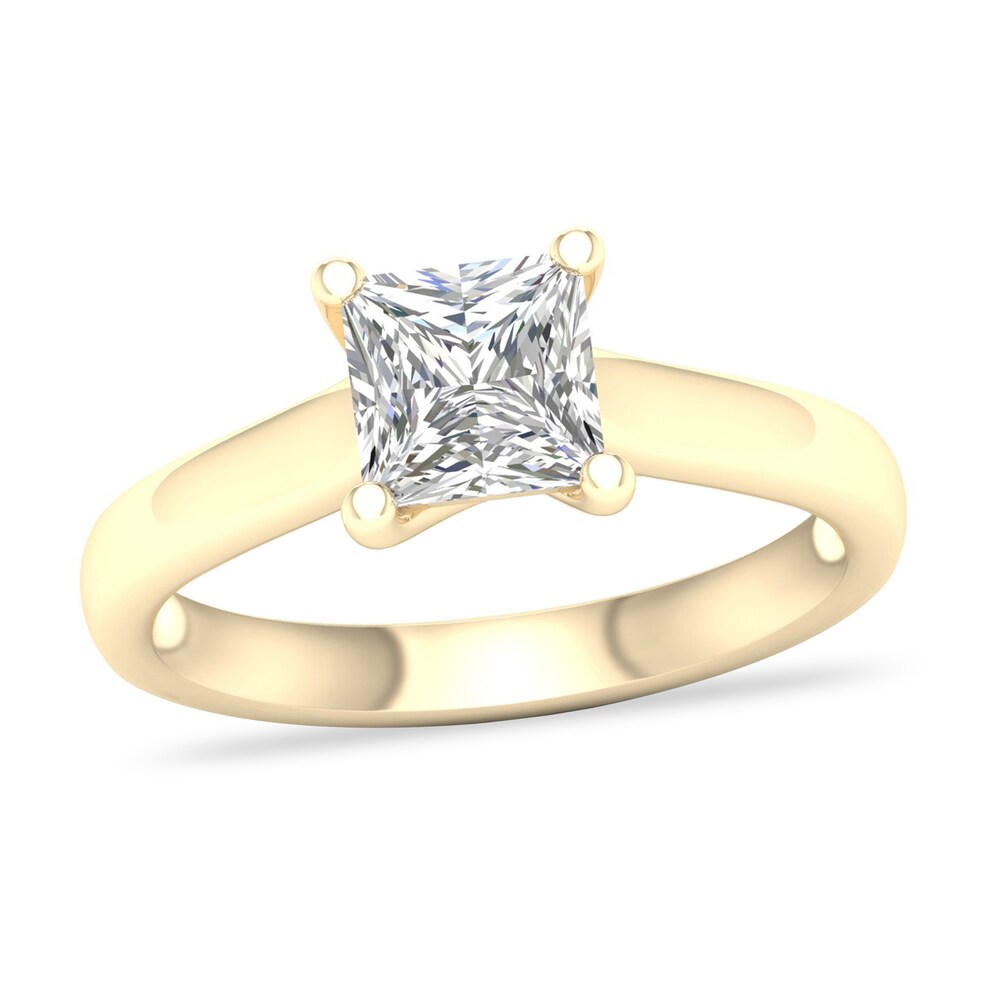 Diamond Solitaire Ring 1-1/2 ct tw Princess-cut 14K Yellow Gold (SI2/I) OKPtCK32