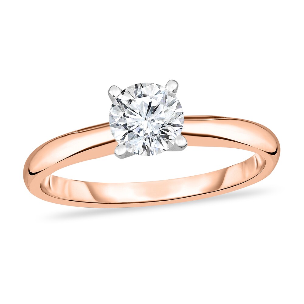 Diamond Solitaire Ring 1/4 ct tw Round 14K Rose Gold (I1/I) ORu7gMpo