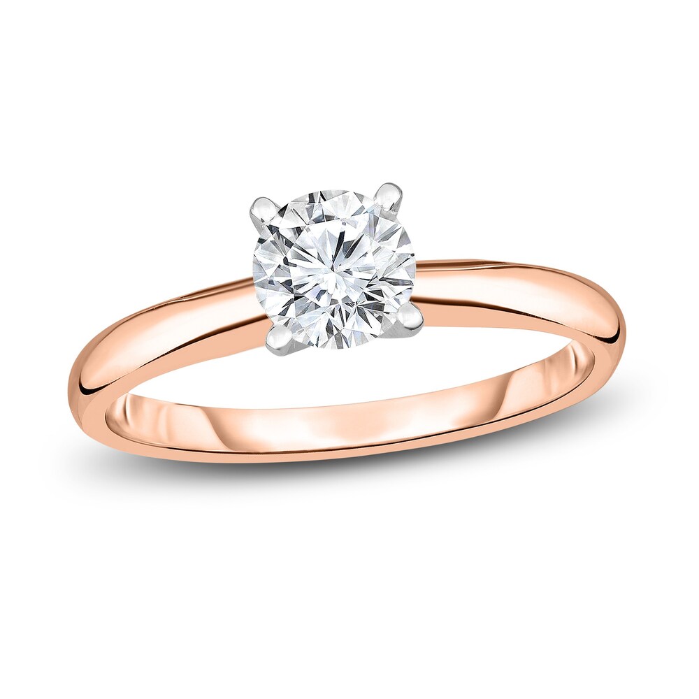 Diamond Solitaire Engagement Ring 1/4 ct tw Round 14K Rose Gold (I2/I) OZrQTAUK