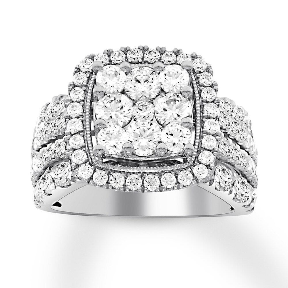 Diamond Engagement Ring 3 carat tw Round 14K White Gold OhfqZh6f