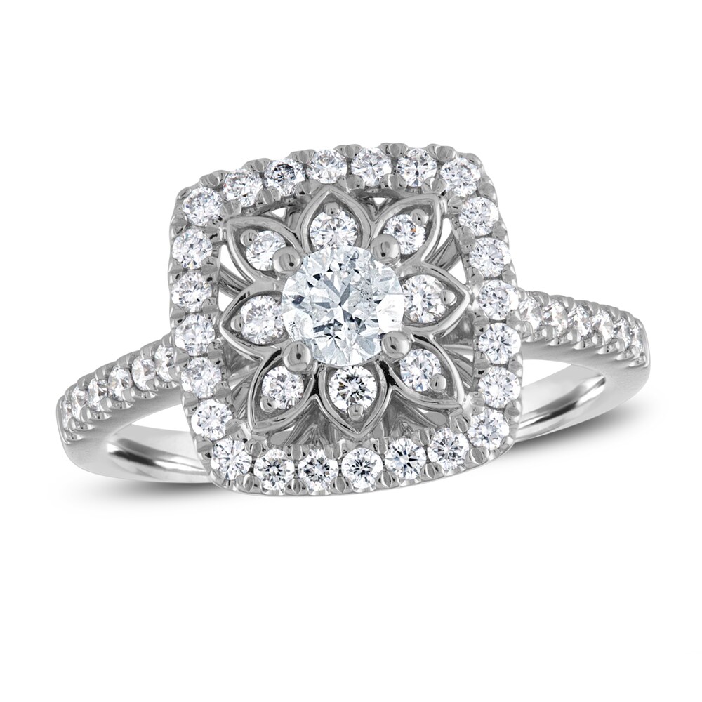 Diamond Engagement Ring 3/4 ct tw Round 14K White Gold OhgoqOsB