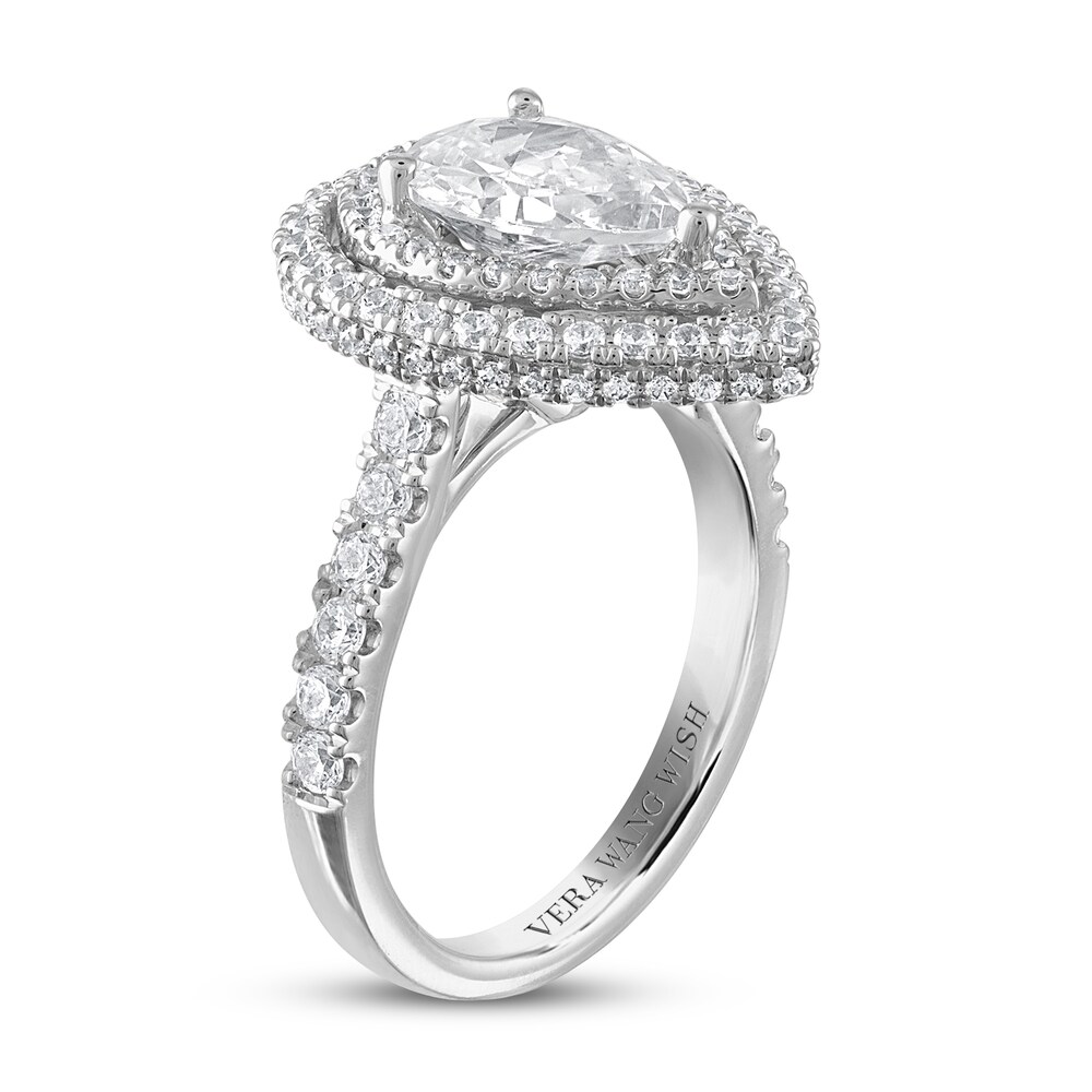 Vera Wang WISH Diamond Engagement Ring 3 ct tw Pear-shaped/Round 14K White Gold OhmMD07s