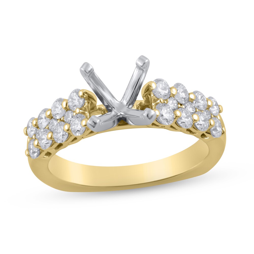 Hearts Desire Diamond Engagement Ring Setting 1 ct tw Round 18K Yellow Gold OjXM5kBh