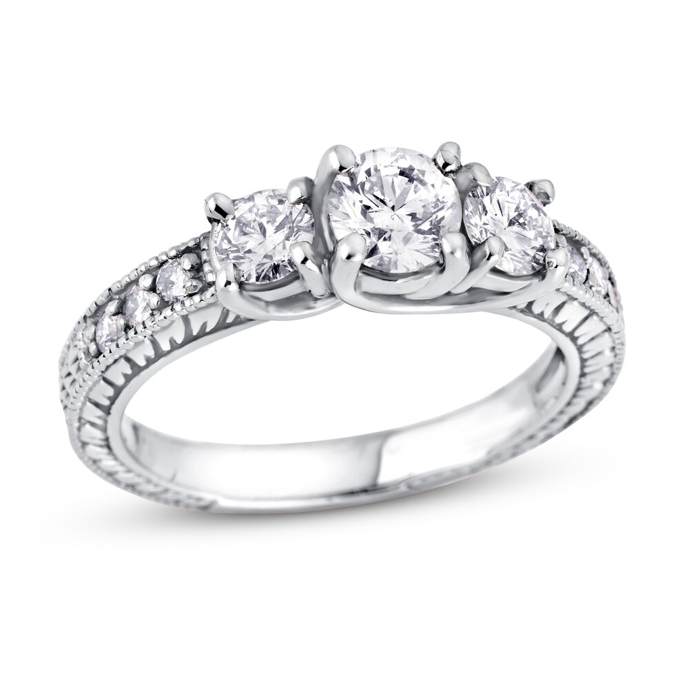 Diamond Ring 1 ct tw Round 14K White Gold OtQmQcvj