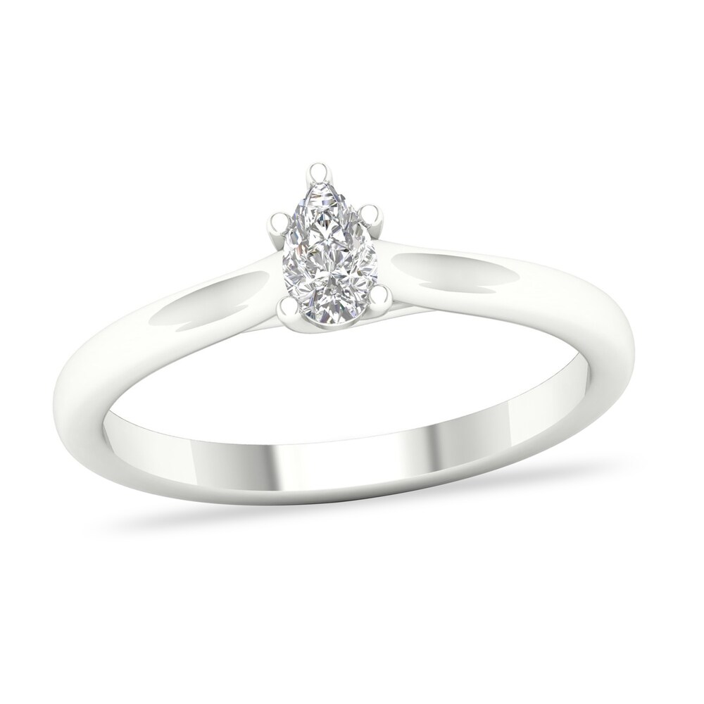 Diamond Solitaire Ring 1/4 ct tw Pear-shaped Platinum (SI2/I) OxINz7fJ