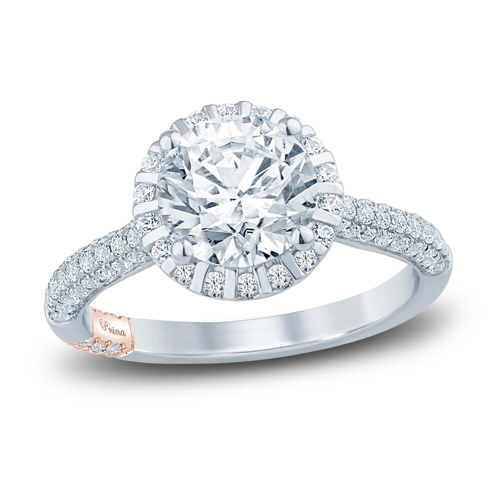 Pnina Tornai Lab-Created Diamond Engagement Ring 2-1/2 ct tw Round 14K White Gold OxbnmOvW
