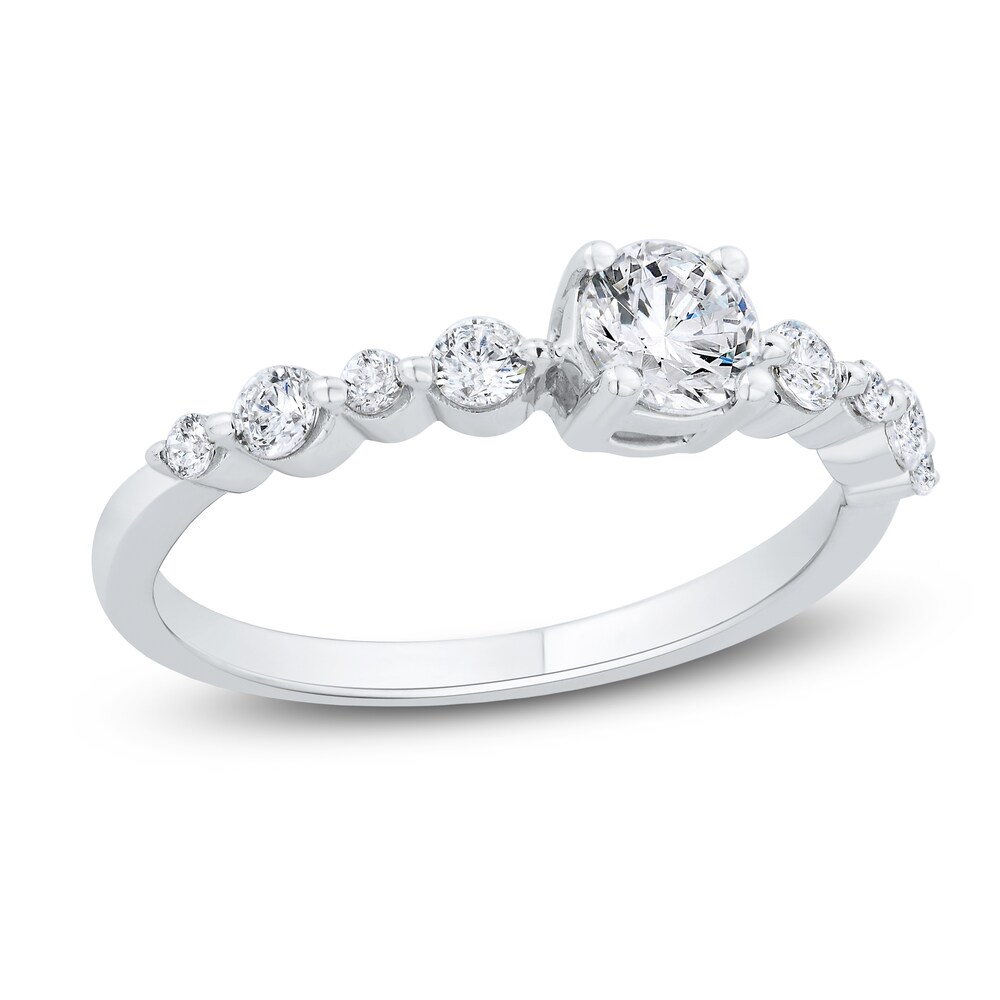 Diamond Engagement Ring 3/4 ct tw Round 14K White Gold PH0M8Mdu