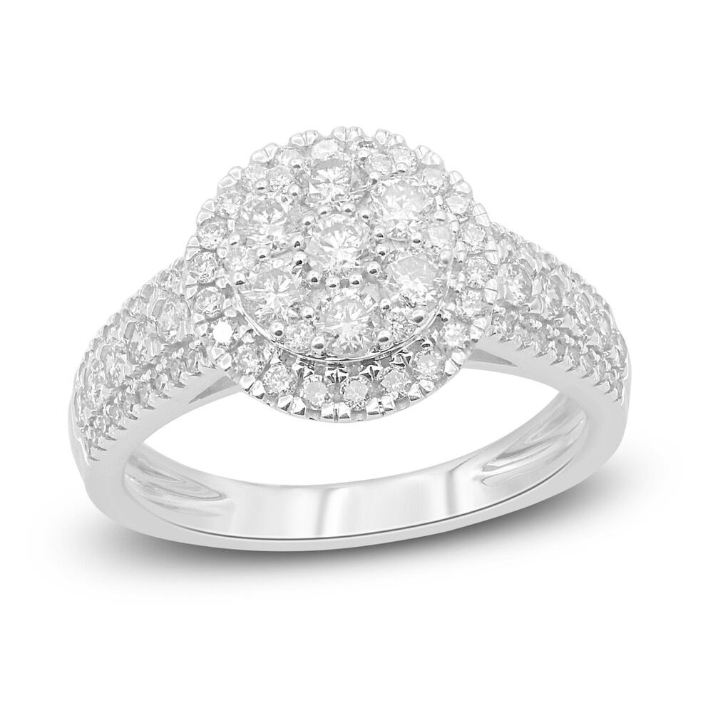 Diamond Engagement Ring 1 ct tw Round 14K White Gold PMlbN2DT