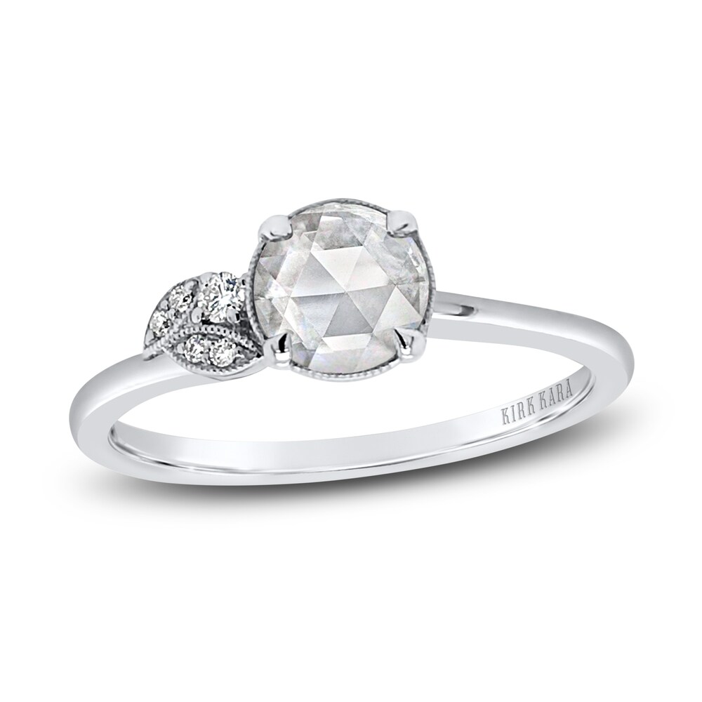 Kirk Kara Diamond Engagement Ring 1/2 ct tw Rose-cut 14K White Gold PRndlPup