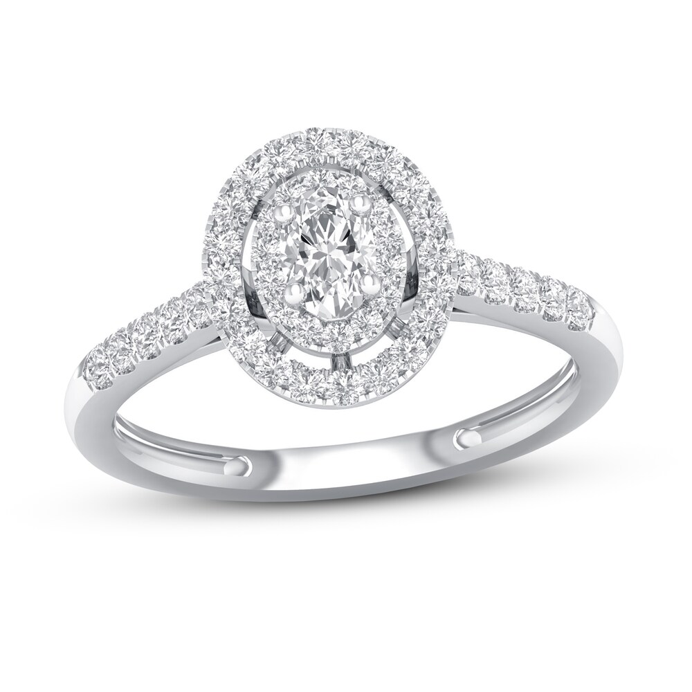 Diamond Promise Ring 1/2 ct tw 10K White Gold PTJk1aXX [PTJk1aXX]
