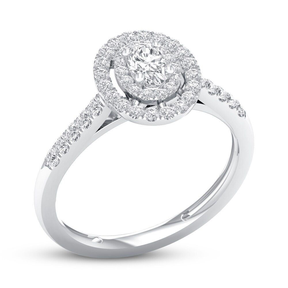 Diamond Promise Ring 1/2 ct tw 10K White Gold PTJk1aXX