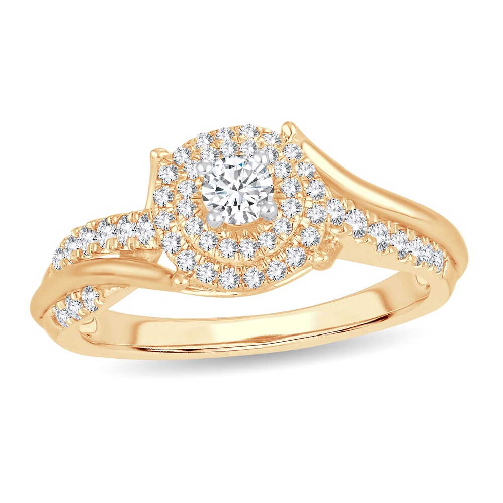 Diamond Ring 1/2 ct tw Round 14K Yellow Gold Pn9qvZIC