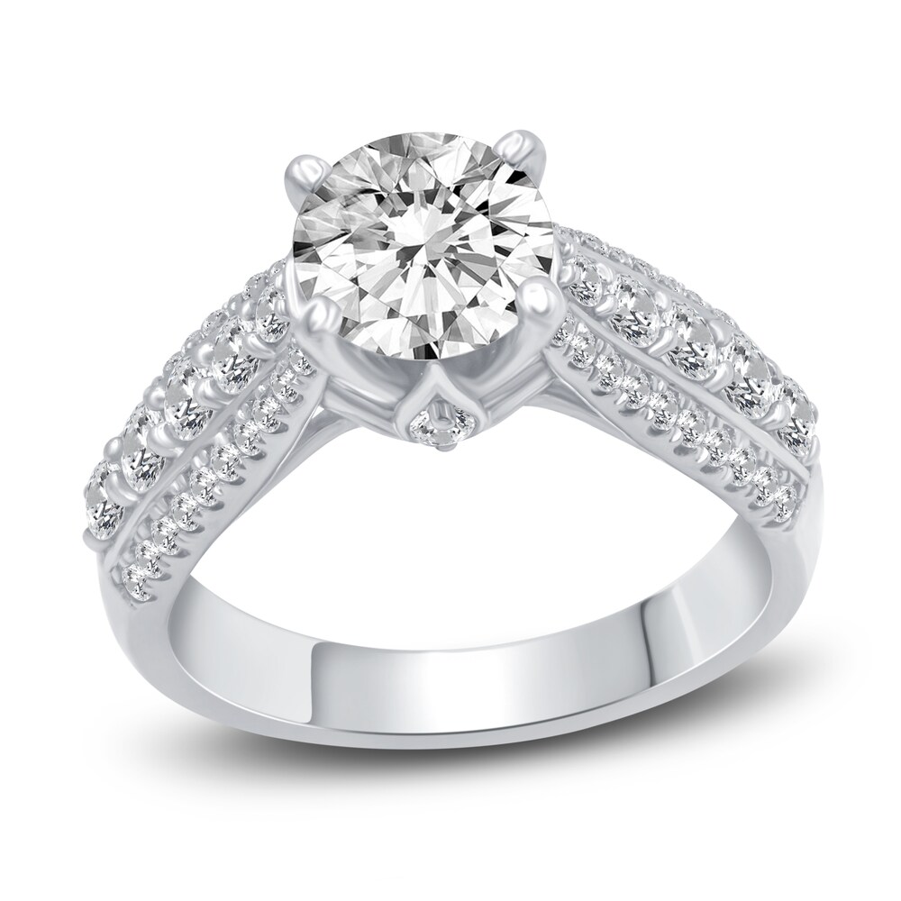 Diamond Engagement Ring 2-1/5 ct tw Round 14K White Gold Q1OVM8Jo