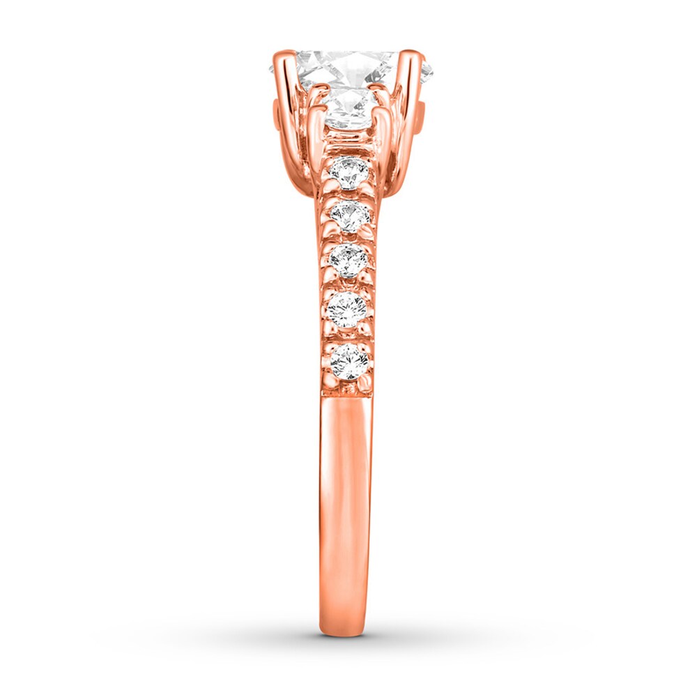 Diamond Engagement Ring 1-1/5 Carats tw 14K Rose Gold QKCE0m9N