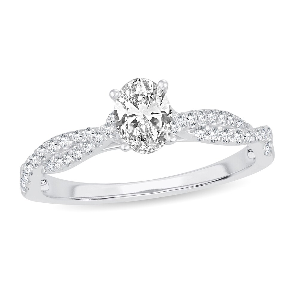 Diamond Ring 3/4 ct tw Oval 14K White Gold QN2n3rjZ