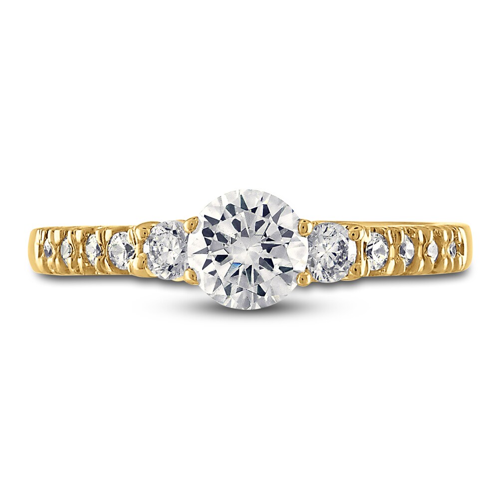 Diamond Engagement Ring 1 ct tw Round/Princess 14K Yellow Gold QhVXcRvV
