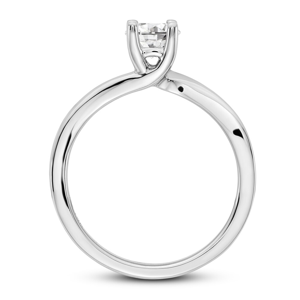 Diamond Solitaire Engagement Ring 1/2 ct tw Round 14K White Gold (I1/I) Ql4G9HhU