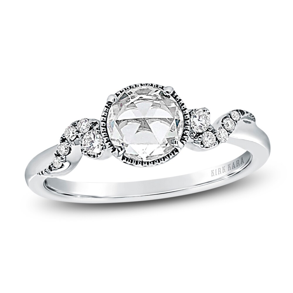 Kirk Kara Diamond Engagement Ring 1/2 ct tw Rose-cut 14K White Gold QoR75inj