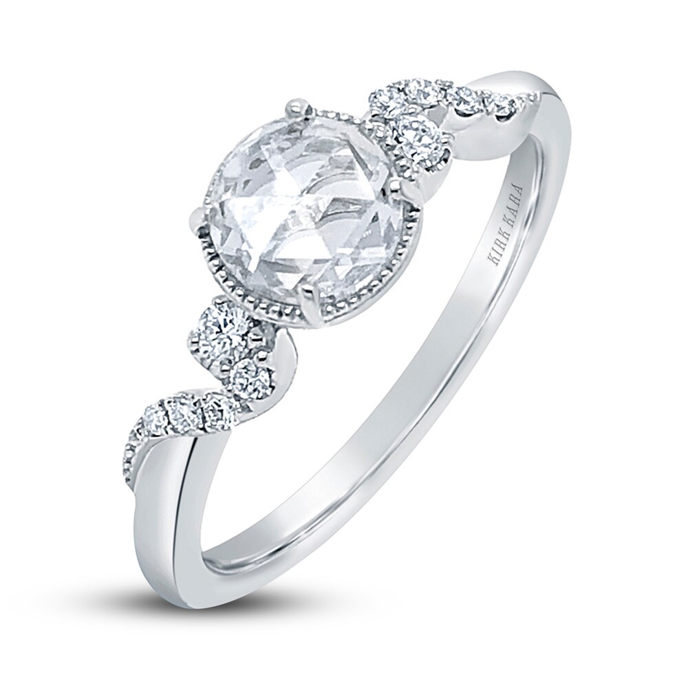 Kirk Kara Diamond Engagement Ring 1/2 ct tw Rose-cut 14K White Gold QoR75inj