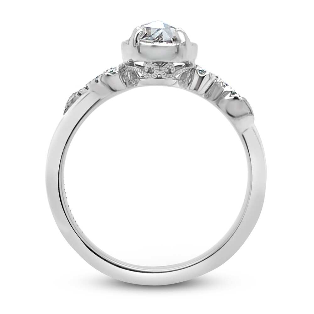 Kirk Kara Diamond Engagement Ring 1/2 ct tw Rose-cut 14K White Gold QoR75inj