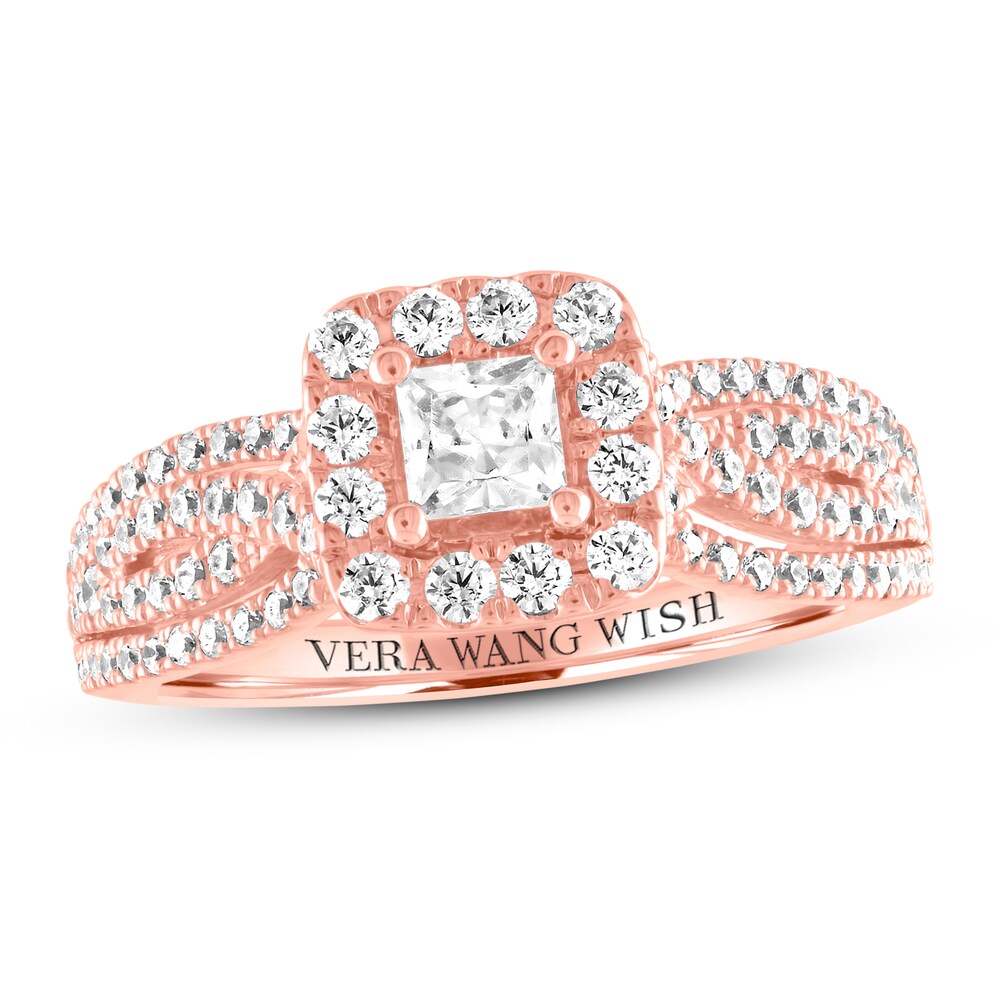 Vera Wang WISH Ring 1 carat tw Diamonds 14K Rose Gold Qt4mv3Hc