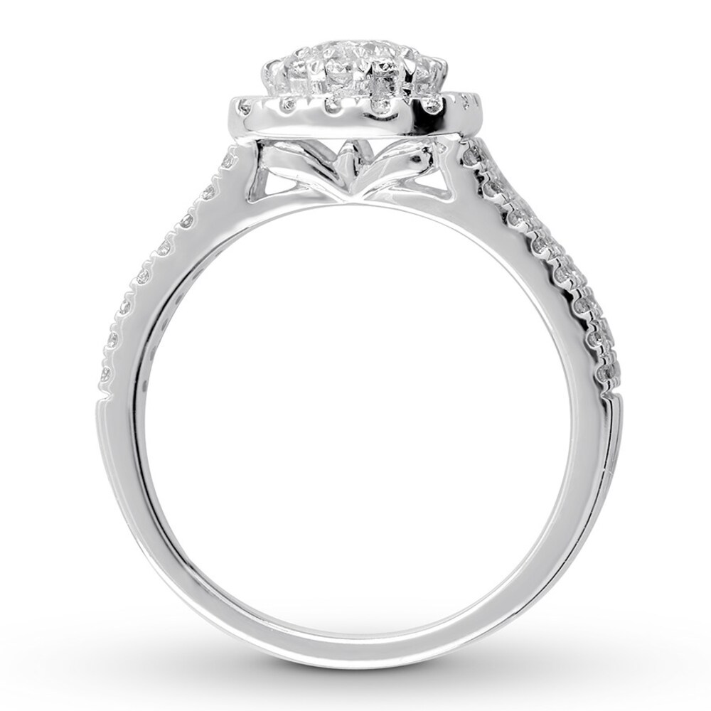 Diamond Engagement Ring 7/8 ct tw Round 14K White Gold RGyfILYQ