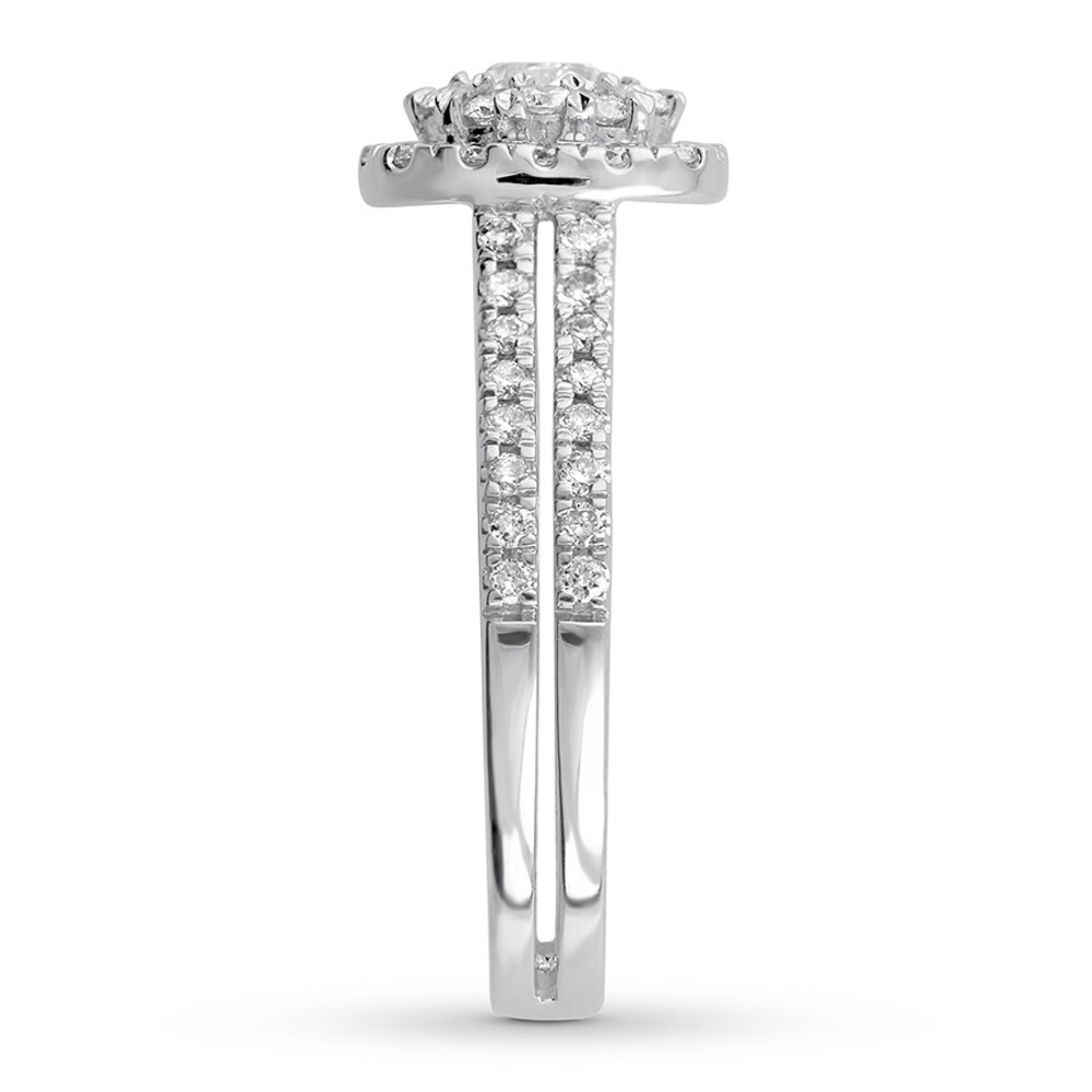 Diamond Engagement Ring 7/8 ct tw Round 14K White Gold RGyfILYQ