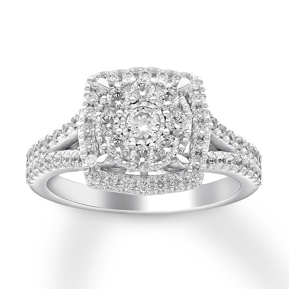 Diamond Engagement Ring 1 carat tw Round 14K White Gold RKEG2Xj0