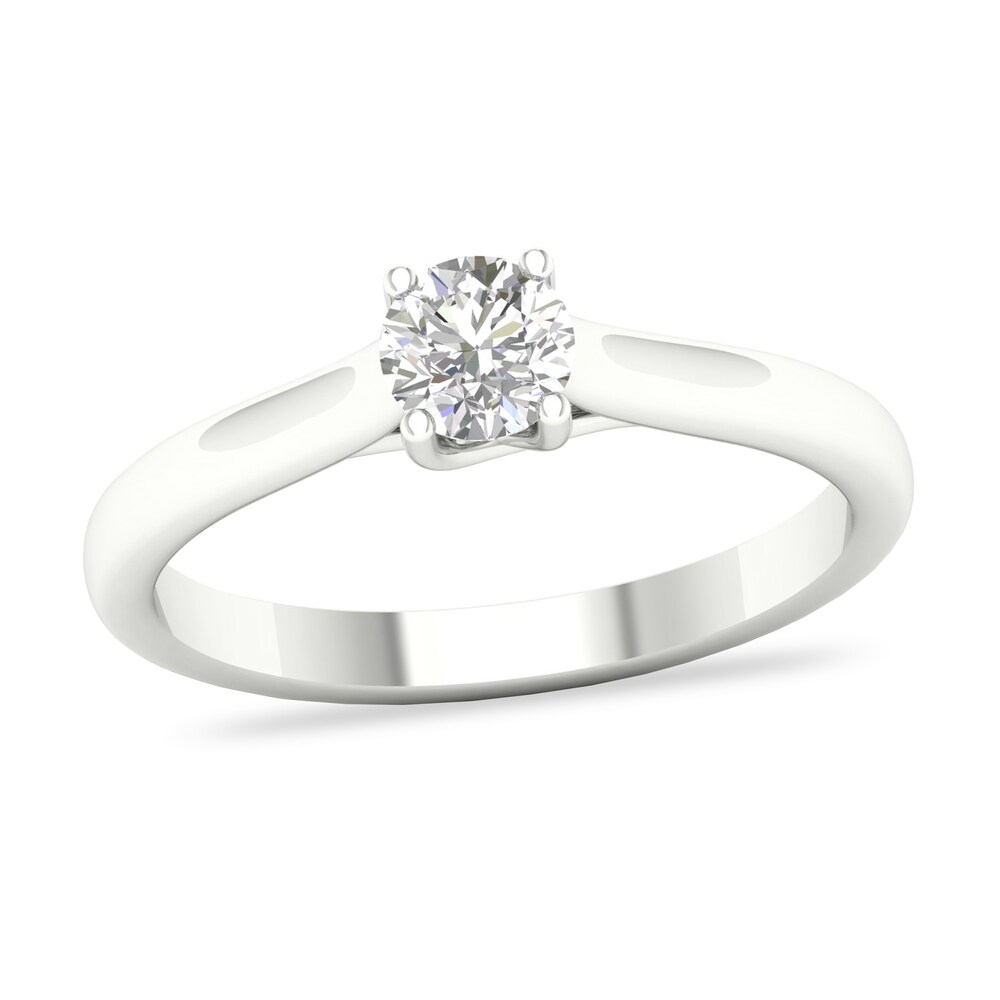 Diamond Solitaire Ring 1/2 ct tw Round-cut 14K White Gold (SI2/I) RLvBDp2j