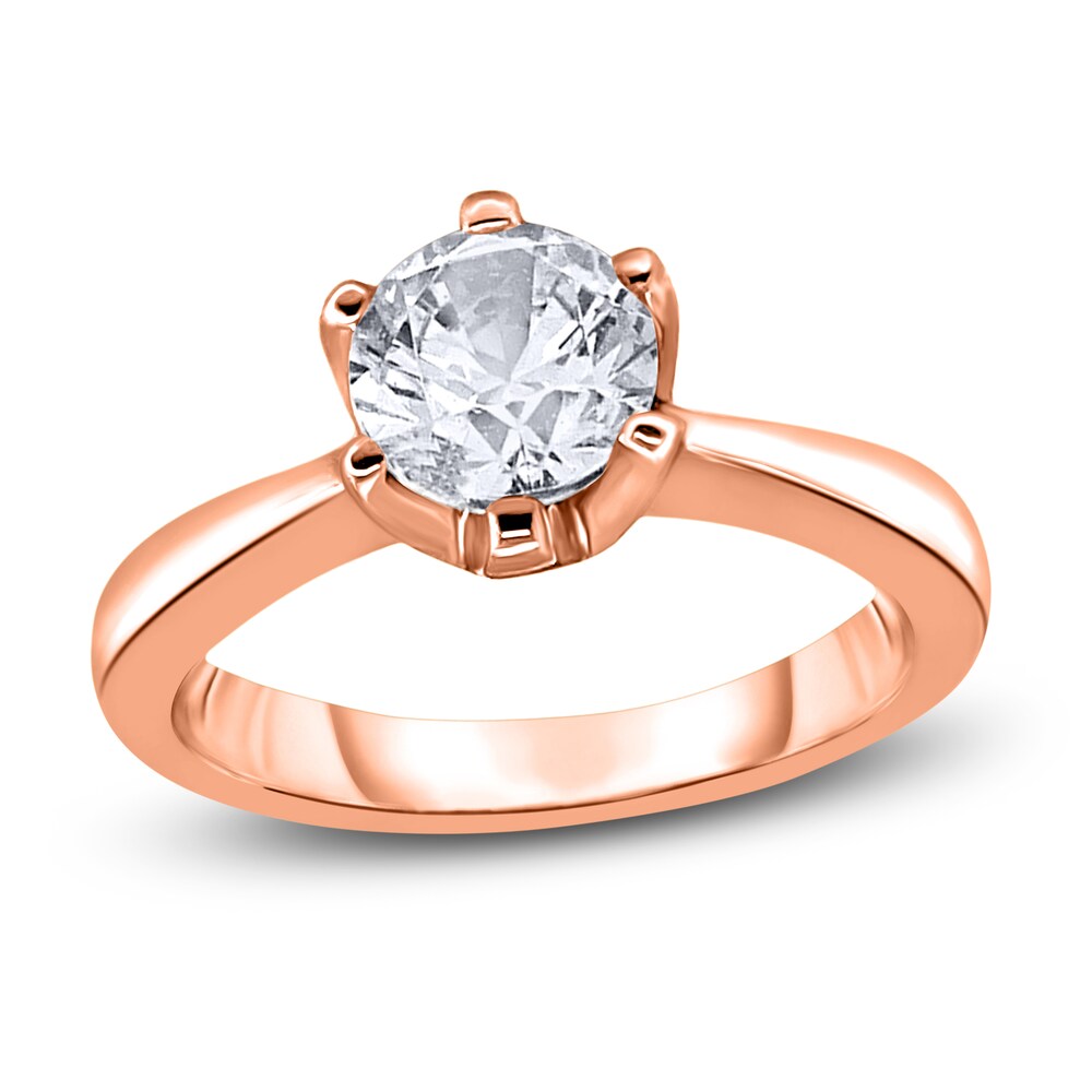 Diamond Solitaire Ring 1 ct tw Round 14K Rose Gold (I2/I) RTo9seLw