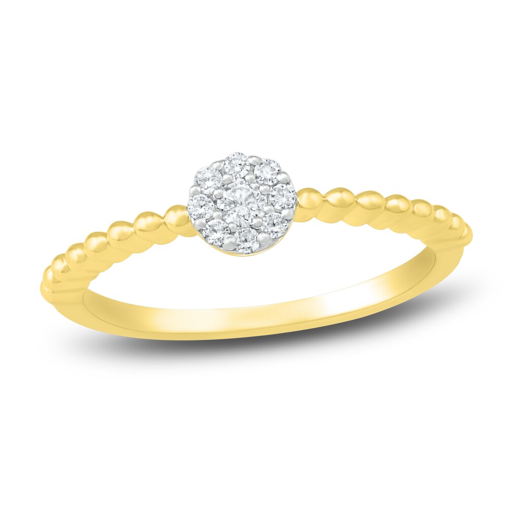 Diamond Promise Ring 1/8 ct tw Round 10K Yellow Gold RX7vjUPR